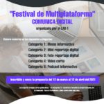 CONVOCATORIA  I Festival Nacional de Multiplataformas   COMUNICA DIGITAL