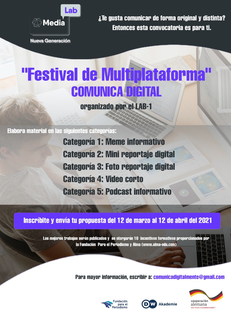CONVOCATORIA  I Festival Nacional de Multiplataformas   COMUNICA DIGITAL
