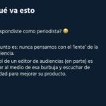 “Nunca pensamos con el lente de la audiencia, aunque creemos que sí”