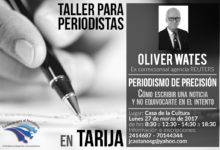 Oliver Wates – Taller para periodistas en Tarija