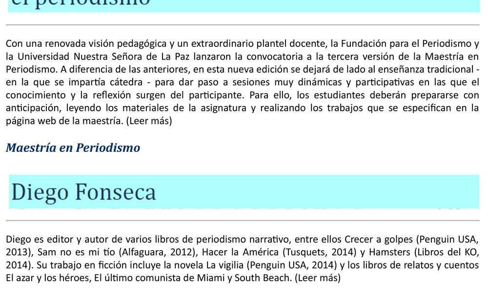 Boletín 3 – Fundación para el Periodismo 2017