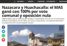 Nazacara y Huachacalla: el MAS ganó con 100% por voto comunal y oposición nula