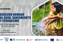 Taller virtual: Derecho humano al agua, saneamiento y periodismo