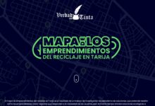 Mapa de los emprendimientos del reciclaje en Tarija