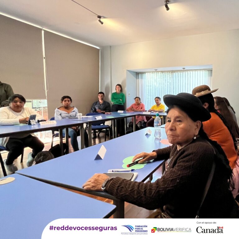 Taller de periodismo en Bolivia
